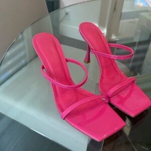 Vibrant Pink Strappy Heels